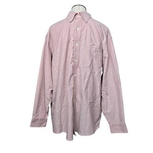L.L. Bean Button Down Long Sleeves Pink Men's Shirt 16-32